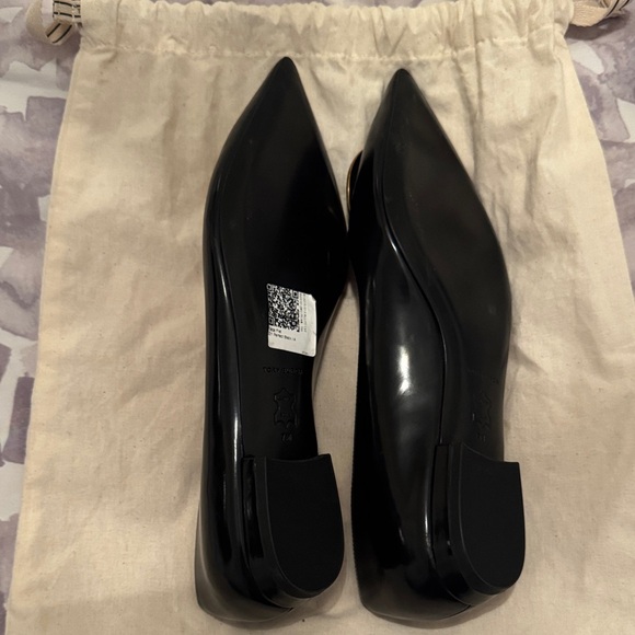 Tory Burch Black Heels with Gold Accents - Picture 2 of 3